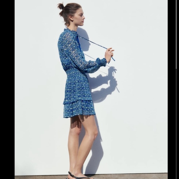 PRINTED MINI DRESS - Picture 6 of 9